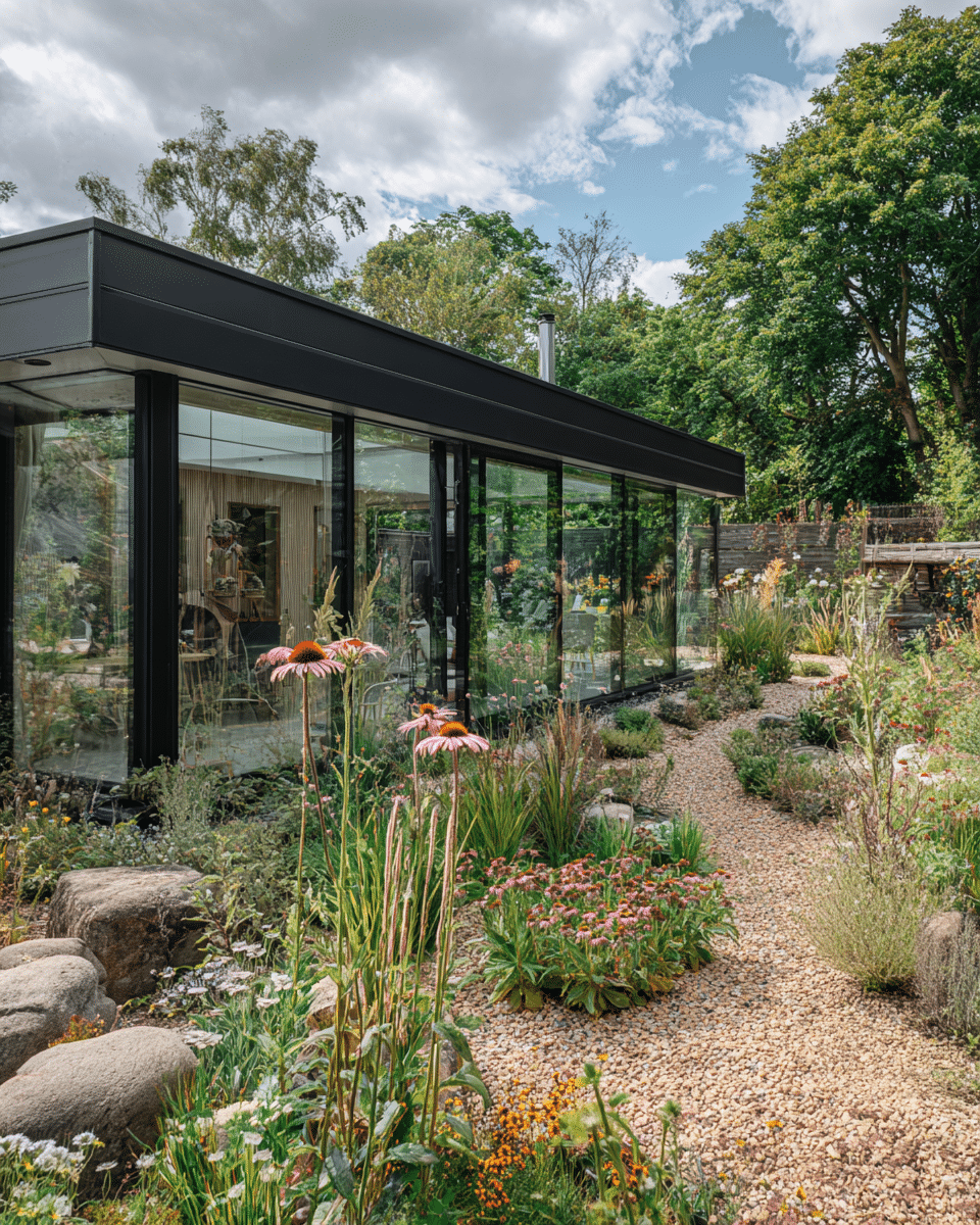 Schöne Gartenansicht